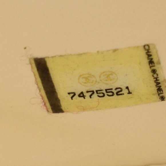 CHANEL Logo By Sea Shoulder Tote Bag Canvas Leather White Blue Italy 85KB313 - Picture 15 of 16